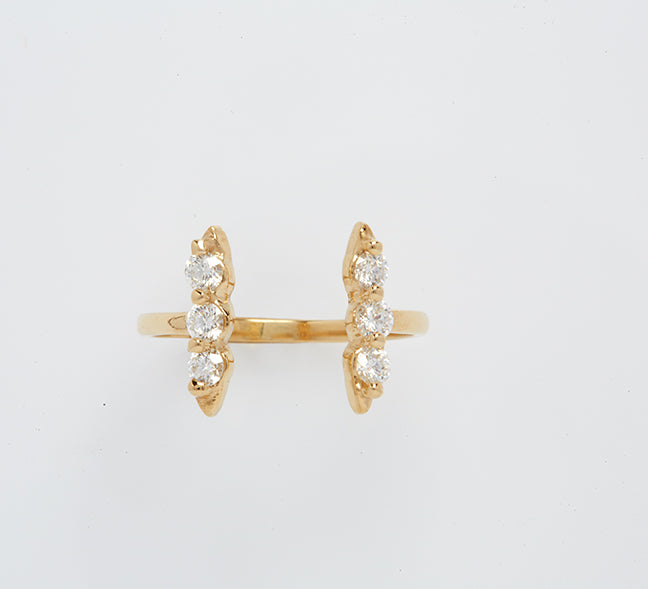 Orb Pass Through Ring with White Diamonds– By Michael Miller