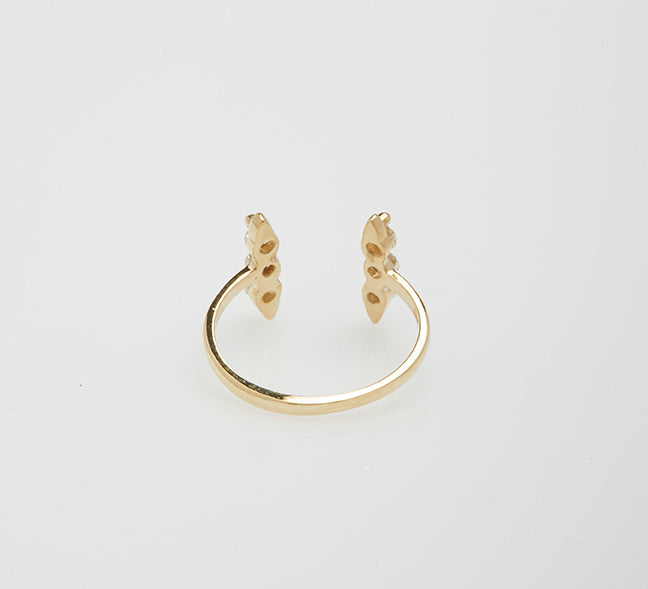 Pass Through Rings Orb Pass Through Ring with White Diamonds– By Michael Miller